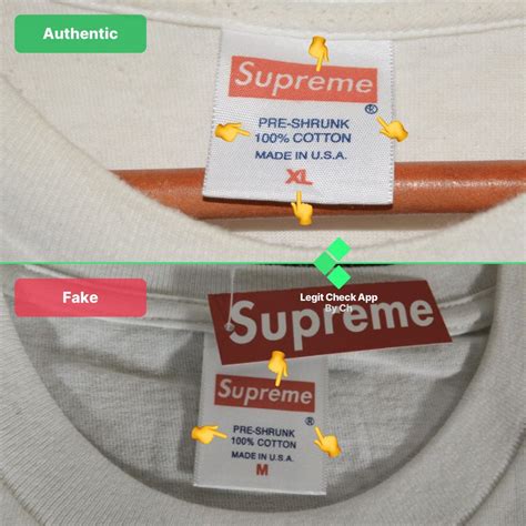 supreme shirt tag real vs fake|real vs fake supreme shirts.